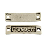 10 Pcs, 10x35x2.5mm, Alloy Rectangle Freedom Links connectors Antique Silver