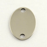 1 Pc, 24x17x1mm, 201 Stainless Steel Oval Links Connectors Stamp Tag