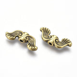 19x7.5x3.5mm, Alloy Wing Beads Antique Bronze