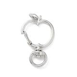 38x23.5x6mm, Apple Alloy Swivel Clasps Long Lasting Plated Platinum