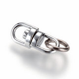 18x7.5x4.5mm, Alloy Double Ended Swivel Eye Hook Connectors Clasp Platinum