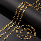 14x6x1.4mm, Paperclip Chains Cable Chains Golden