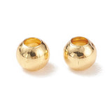 100 Pcs, 6mm Brass Round Beads Golden