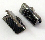 7x13mm, Ribbon Crimp Ends, Nickel Free, Gunmetal