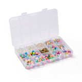 DIY Jewelry Making Finding Kit Pearl & Heart & Star & Letter & Fruit Acrylic & Polymer Clay Beads,  Alloy Enamel Pendants, Mixed Color