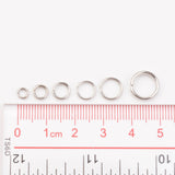 1 Box Iron Split Rings Kit, Double Loops Jump Rings, 4mm - 10mm, Platinum