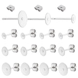 304 Stainless Steel Stud Earrings Findings, Stainless Steel Color