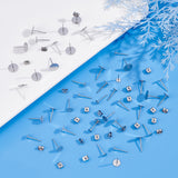 304 Stainless Steel Stud Earrings Findings, Stainless Steel Color