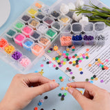 DIY Bracelets Making Kits Polymer Clay Beads, Alloy Beads & Pendants and Elastic Crystal String, Mixed Color