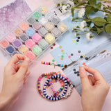 DIY Bracelets Making Kits Polymer Clay Beads, Alloy Beads & Pendants and Elastic Crystal String, Mixed Color