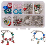 Bracelet Jewelry Making Set, with Alloy Enamel Dangle Charms and Large Hole Pendants