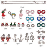 Bracelet Jewelry Making Set, with Alloy Enamel Dangle Charms and Large Hole Pendants