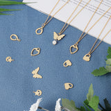 10 Pcs, 304 Stainless Steel Pendants & Links, Mixed Shapes, Golden