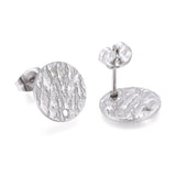 4 Pcs, 12x1mm, 304 Stainless Steel Stud Earring Findings