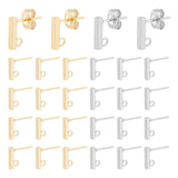 8 Pcs, 10x2x2mm, 304 Stainless Steel Stud Earrings