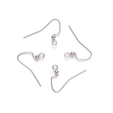 10 Pcs, 17x22mm, 304 Stainless Steel Earring Hooks