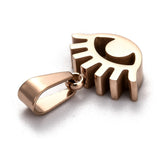 304 Stainless Steel Eye Charms Rose Gold