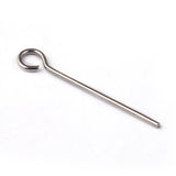 100 Pcs, 15mm 304 Stainless Steel Eye Pin