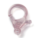 5 Pcs, 26x19x6mm, Transparent Acrylic Lobster Claw Clasps