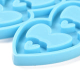 1 Pc, 70x52x4mm, Valentine's Day DIY Pendant Silicone Molds Resin Casting Molds Jewelry Making, Heart, Deep Sky Blue