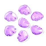 10 Pcs, 15x18x4mm, Transparent Glass Pendants, Fish Purple