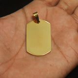 1 Pc,36x22mm Stainless Steel Rectangle Pendants, Stamping Blank Tag Golden