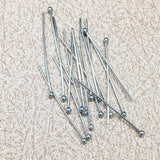 Anti Tarnish Rhodium Plated Ball Pins