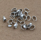 Anti Tarnish Rhodium Plated Pinch Bails