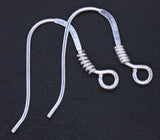 15mm Rhodium Plated Ear Hooks