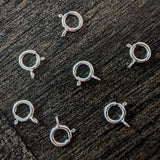 6mm Rhodium Plated Spring Ring Clasps