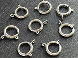 Anti Tarnish Rhodium Plated Spring Ring Clasps