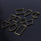 10 Pcs, Alloy Open Back Bezel Pendants, Resin Jewellery, Flower Jewelry, Mixed Shape