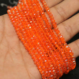 4mm Crystal Faceted Rondelle Beads