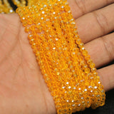 4mm Crystal Faceted Rondelle Beads