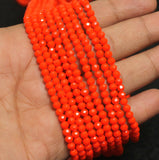 4mm Crystal Faceted Rondelle Beads Opaque