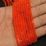 4mm Crystal Faceted Rondelle Beads