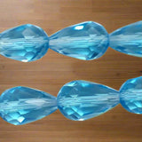 14x10mm Faceted Crystal Drop Beads