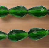 14x10mm Faceted Crystal Drop Beads