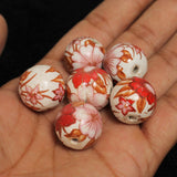 10 Pcs, 18mm Ceramic Round Beads MultiColor