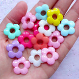 500Gm, 18mm Multicolor Flower Acrylic Beads