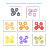 8 Colors Handmade Polymer Clay Beads, Disc Heishi Beads, 140pcs/color