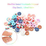 8 Colors Handmade Polymer Clay Beads, Disc Heishi Beads