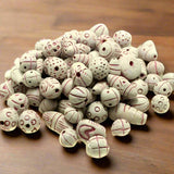 50 Clay Beads Assorted  12-30mm