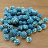 50 Clay Beads Assorted  12-30mm