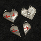 24x22mm Heartbeat Couple Magnetic Clasps