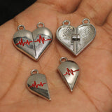 24x22mm Heartbeat Couple Magnetic Clasps