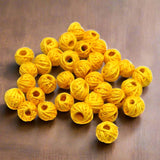 Cotton Thread Round Beads 12x8 mm