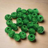 Cotton Thread Round Beads 12x8 mm