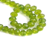 8mm Faceted Crystal Football Beads