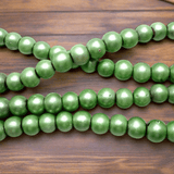 1 String Disco Beads Round Green 6 mm